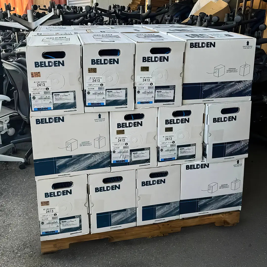 Belden 2413 Cat6 Plenum 1000ft Palletized Boxes