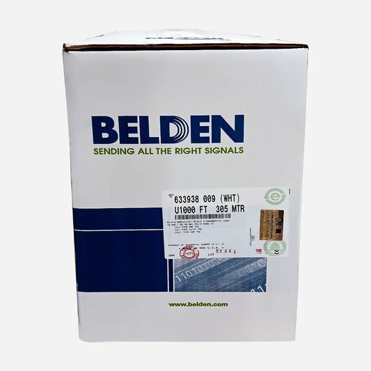 Belden 633938 RG6 Plenum CATV MATV Duofoil Braid 1000ft Coax Cable