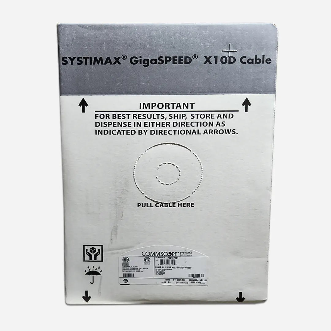 CommScope 2091B Cat6A Plenum X10D Solid Copper UTP 23AWG 1000ft