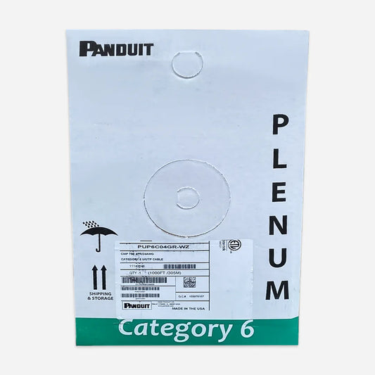 Panduit PUP6C04GR-WZ Cat6 Plenum TX6 UTP 1000ft Green Ethernet Cable